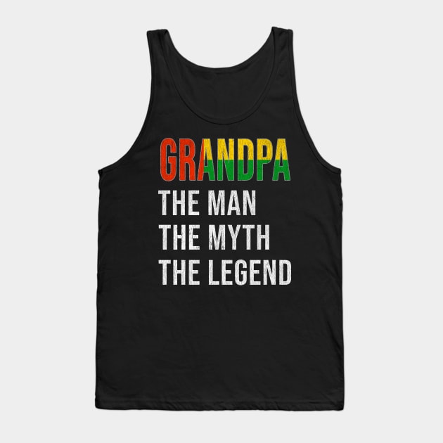 Grand Father Bissau Guinean Grandpa The Man The Myth The Legend - Gift for Bissau Guinean Dad With Roots From  Guinea Bissau Tank Top by Country Flags